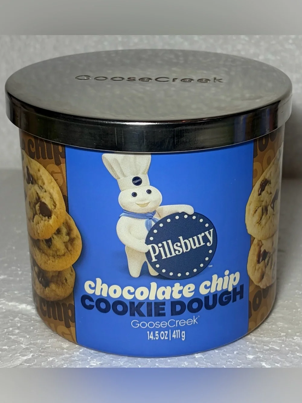 Goose Creek Pillsbury Chocolate Chip Cookie Dough 3 Wick Candle 14.5 Oz